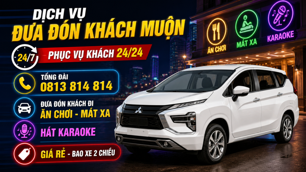 dịch vụ taxi phước an 24 24 đưa đón khách muộn, khách đi ăn chơi buôn mê thuột